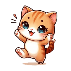 [LINEスタンプ] 動く陽気な仔猫