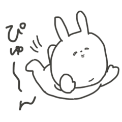 [LINEスタンプ] ぽちゃまるうさぎの日常