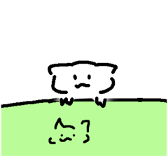 [LINEスタンプ] 使い道の少ない白猫の看板スタイルスタンプの画像（メイン）