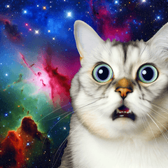 [LINEスタンプ] 宇宙猫：表情の宇宙の画像（メイン）