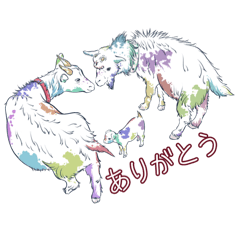 [LINEスタンプ] カラフル動物のスタンプ