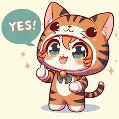 [LINEスタンプ] 動物の着ぐるみを着た可愛い子猫