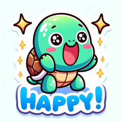 [LINEスタンプ] かめの表情: 喜怒哀楽