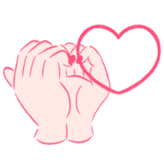 [LINEスタンプ] heart pink stickers