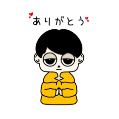 [LINEスタンプ] パーカー ぼくのスタンプ黒白