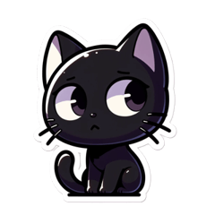 [LINEスタンプ] かわいい黒猫スタンプ！の画像（メイン）