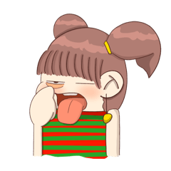 [LINEスタンプ] ムキ子ちゃん