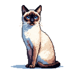 [LINEスタンプ] ドット絵 猫スタンプ40