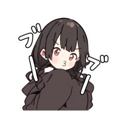 [LINEスタンプ] 黒髪っ子のスタンプ part2