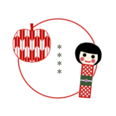 [LINEスタンプ] くだもの×和柄のカスタムスタンプ.