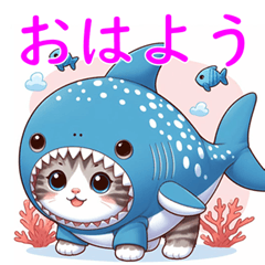 [LINEスタンプ] 海の生き物の姿のかわいい子猫