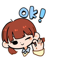 [LINEスタンプ] あいづち・返事に使えるゆるかわいいJK