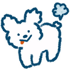 [LINEスタンプ] 小さな白い犬 2