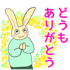 [LINEスタンプ] かわいいスタンプ3号春のねことうさぎ