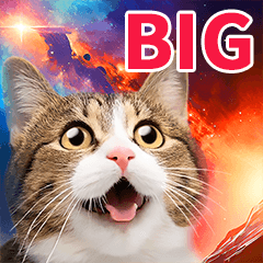 [LINEスタンプ] 毎日面白い宇宙猫【BIGスタンプ】の画像（メイン）