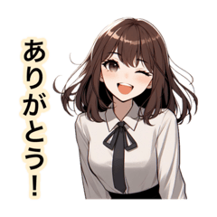 [LINEスタンプ] 少女スタンプ28 挨拶 おはよう ごめん