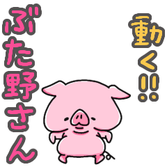 [LINEスタンプ] 動く‼︎ぶた野さんの文字無しスタンプ♩