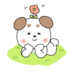 [LINEスタンプ] てんまゆのわんこ 春