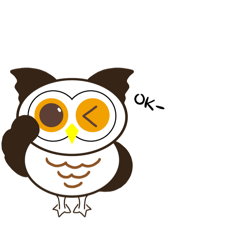 [LINEスタンプ] かわフクロウ