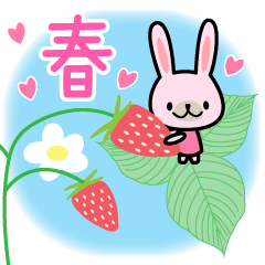 [LINEスタンプ] 春いっぱい♡うさぎとお花のCuteスタンプ