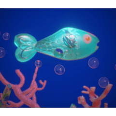 [LINEスタンプ] 3Dかがやく魚