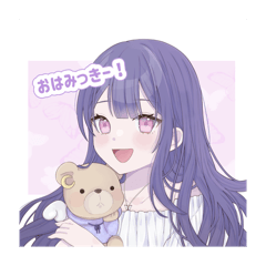 [LINEスタンプ] 美希とつっきーの日常スタンプ⭐️