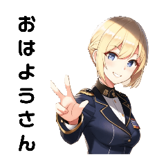 [LINEスタンプ] 関西弁な軍服女子(海軍Ver)