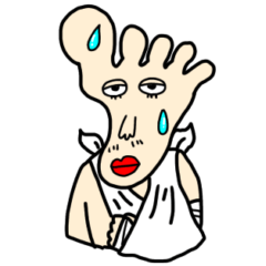 [LINEスタンプ] 腕骨折したあしゆびくん