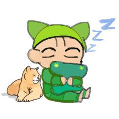 [LINEスタンプ] みどりの帽子被ってます。