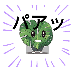 [LINEスタンプ] 楽しい可愛いモンステラ