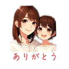 [LINEスタンプ] 母娘の挨拶スタンプ