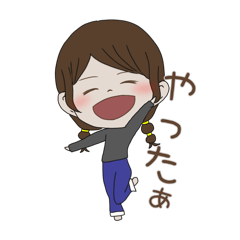 [LINEスタンプ] おえかきぱんぱんだ①