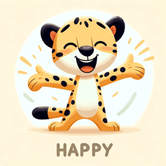 [LINEスタンプ] 元気いっぱいチーターの冒険