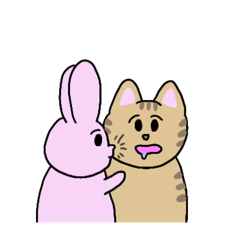 [LINEスタンプ] うさぎとねこのスタンプvol.1