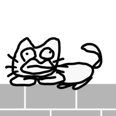 [LINEスタンプ] 汎用性の高いクチビルネコ