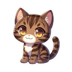 [LINEスタンプ] キジトラ猫のベル