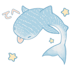 [LINEスタンプ] サメクジラ（日本語版）