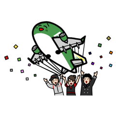 [LINEスタンプ] FDAのカラフルな飛行機 Part2（4号機多め）