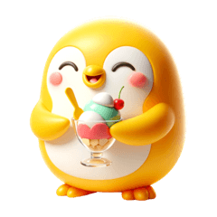 [LINEスタンプ] ペンギンのアイスクリーム屋さんの画像（メイン）