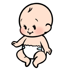 [LINEスタンプ] 使いやすい0歳赤ちゃんスタンプの画像（メイン）