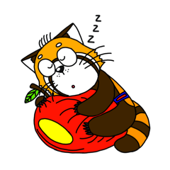 [LINEスタンプ] レッサーパンダの小川さん