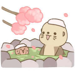 [LINEスタンプ] ほたてとらっこ 春のスタンプの画像（メイン）