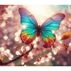 [LINEスタンプ] 桜と蝶々