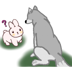 [LINEスタンプ] オオカミとシカとウサギ