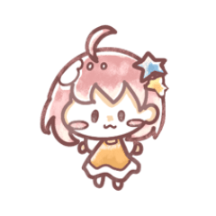 [LINEスタンプ] 表情豊かな星子ちゃん