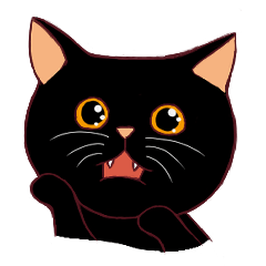 [LINEスタンプ] 黒猫ちゃんの日常会話