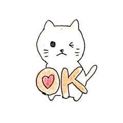 [LINEスタンプ] いろえんぴつ猫スタンプ1