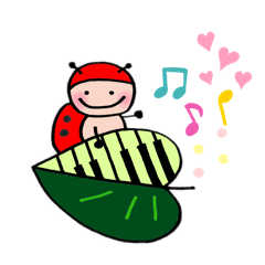 [LINEスタンプ] 幸せてんとう虫♡（習い事）