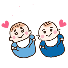 [LINEスタンプ] 双子の男の子の赤ちゃん【修正版】の画像（メイン）
