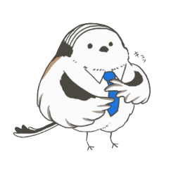 [LINEスタンプ] 働くシマエナガさん